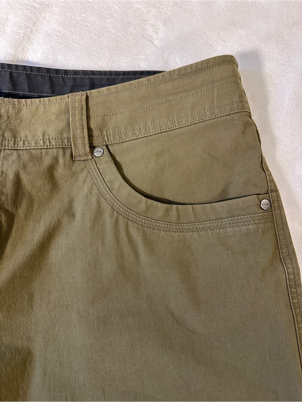 Kuhl Revolvr Men's Vintage Patina Dye Pants 40x32 Green, Stretch, Hiking